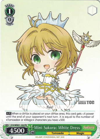 CCS/WX01-102 Mini Sakura: White Dress - Cardcaptor Sakura English Weiss Schwarz Trading Card Game