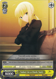 FZ/S17-E102 Saber in a Dark Suit - Fate/Zero Trial Deck English Weiss Schwarz Trading Card Game