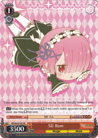 RZ/S55-E102 SD Ram - Re:ZERO -Starting Life in Another World- Vol.2 English Weiss Schwarz Trading Card Game