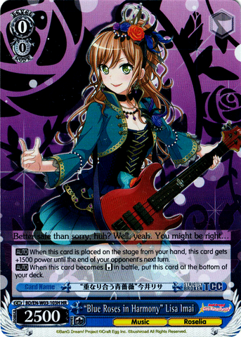 BD/EN-W03-103H "Blue Roses in Harmony" Lisa Imai (Foil) - Bang Dream Girls Band Party! MULTI LIVE English Weiss Schwarz Trading Card Game