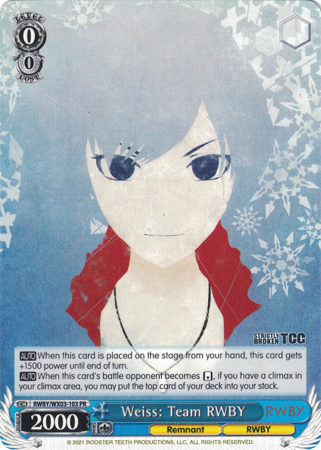 RWBY (Complete Inventory) Strictly Broken TCG RWBY (Complete Inventory) Strictly Broken TCG