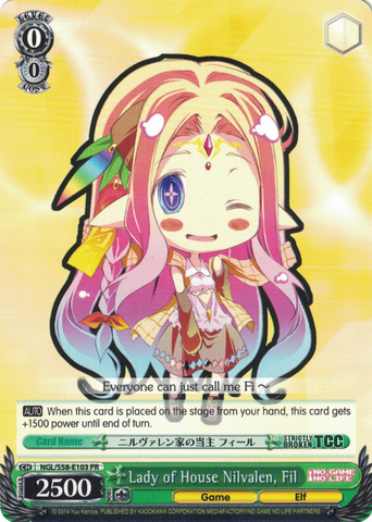 NGL/S58-E103 Lady of House Nilvalen, Fil - No Game No Life English Weiss Schwarz Trading Card Game