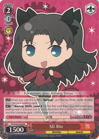 FS/S34-E104 SD Rin - Fate/Stay Night Unlimited Bladeworks Vol.1 English Weiss Schwarz Trading Card Game