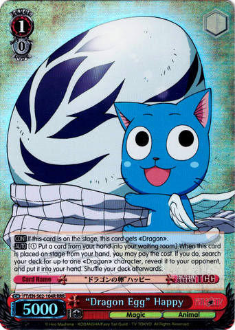 FT/EN-S02-104R "Dragon Egg" Happy (Foil) - Fairy Tail English Weiss Schwarz Trading Card Game