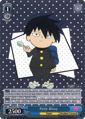 MOB/SX02-104 Petit Ritsu - Mob Psycho 100 English Weiss Schwarz Trading Card Game