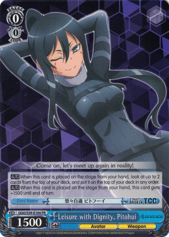 GGO/S59-E104 Leisure with Dignity, Pitohui - SAO Alternative – Gun Gale Online – English Weiss Schwarz Trading Card Game