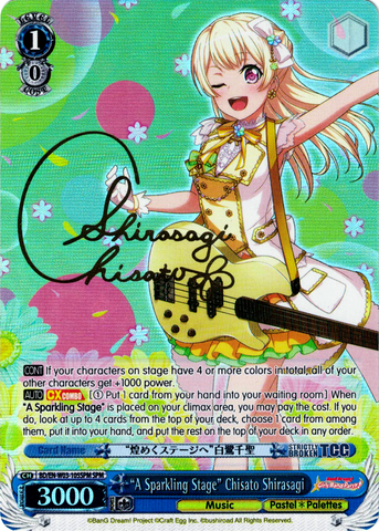 BD/EN-W03-105SPM "A Sparkling Stage" Chisato Shirasag (Foil) - Bang Dream Girls Band Party! MULTI LIVE English Weiss Schwarz Trading Card Game