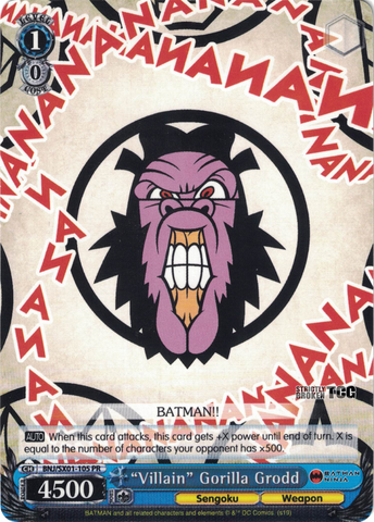 BNJ/SX01-105 "Villain" Gorilla Grodd - Batman Ninja English Weiss Schwarz Trading Card Game