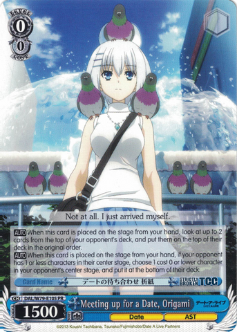 DAL/W79-E105 Meeting up for a Date, Origami - Date A Live English Weiss Schwarz Trading Card Game