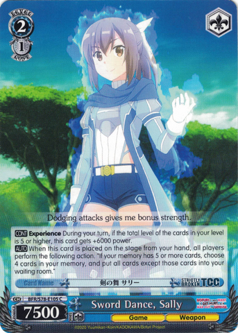 BFR/S78-E105 Sword Dance, Sally - BOFURI: I Don't Want to Get Hurt, so I'll Max Out My Defense. English Weiss Schwarz Trading Card Game