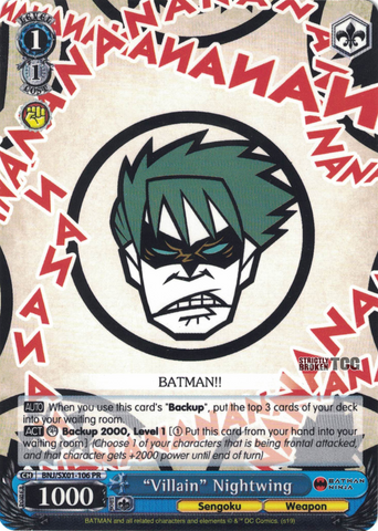 BNJ/SX01-106 "Villain" Nightwing - Batman Ninja English Weiss Schwarz Trading Card Game