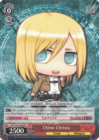 AOT/S35-E108 Chimi Christa - Attack On Titan Vol.1 English Weiss Schwarz Trading Card Game