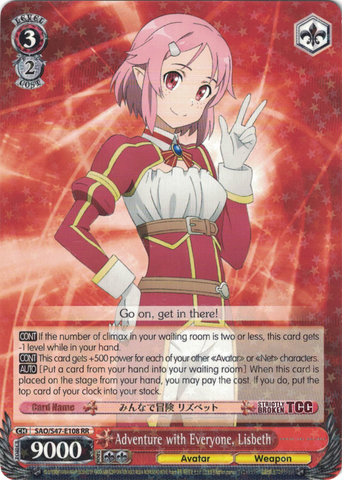 SAO/S47-E108 Adventure with Everyone, Lisbeth - Sword Art Online Re: Edit English Weiss Schwarz Trading Card Game