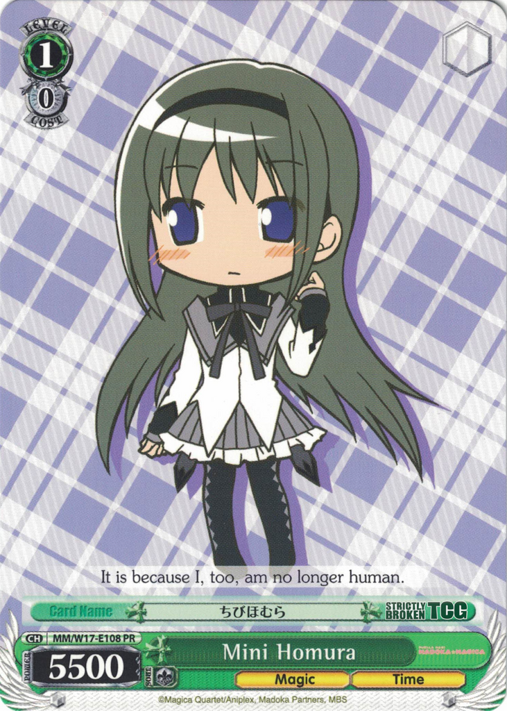Mini E108 MM/W17-E108 Mini Homura - Puella Magi Madoka Magica English Weiss Schw ...