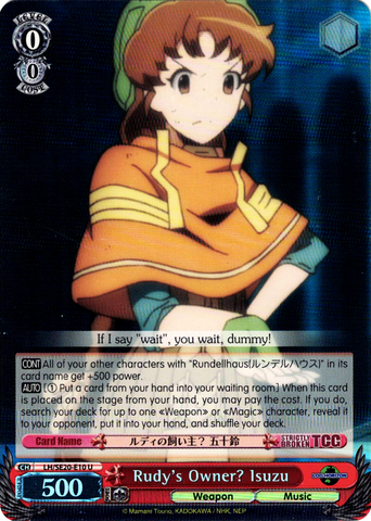 LH/SE20-E10 Rudy's Owner? Isuzu (Foil) - LOG HORIZON Extra Booster English Weiss Schwarz Trading Card Game