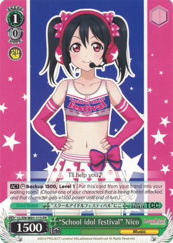 LL/EN-W01-113 "School idol festival" Nico - Love Live! DX English Weiss Schwarz Trading Card Game