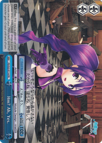 PD/S22-E114 Hm? Ah, Yes. - Hatsune Miku -Project DIVA- ƒ English Weiss Schwarz Trading Card Game