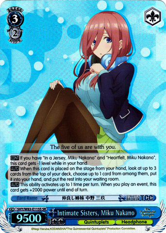 5HY/W83-E115S Intimate Sisters, Miku Nakano (Foil) - The Quintessential Quintuplets English Weiss Schwarz Trading Card Game