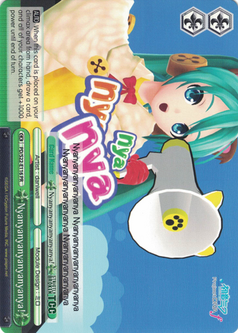 PD/S22-E116 Nyanyanyanyanyanyanya! - Hatsune Miku -Project DIVA- ƒ English Weiss Schwarz Trading Card Game