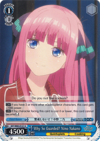 5HY/W83-E121 Why So Guarded? Nino Nakano - The Quintessential Quintuplets English Weiss Schwarz Trading Card Game