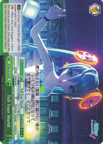 PD/S22-E122 Tell Your World - Hatsune Miku -Project DIVA- ƒ English Weiss Schwarz Trading Card Game