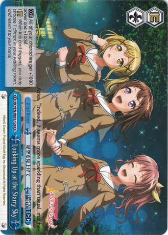 BD/EN-W03-124 Looking Up at the Starry Sky - Bang Dream Girls Band Party! MULTI LIVE English Weiss Schwarz Trading Card Game