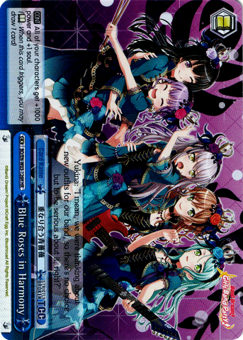 BD/EN-W03-126H Blue Roses in Harmony (Foil) - Bang Dream Girls Band Party! MULTI LIVE English Weiss Schwarz Trading Card Game