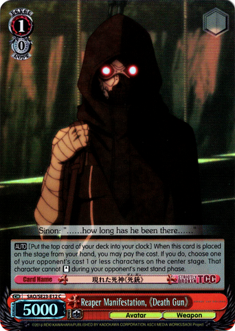 SAO/SE23-E12 Reaper Manifestation, 《Death Gun》 (Foil) - Sword Art Online II Extra Booster English Weiss Schwarz Trading Card Game