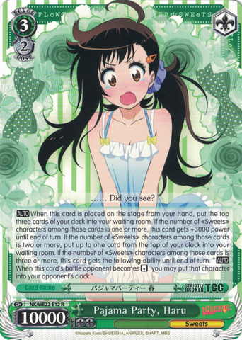 NK/WE22-E12 Pajama Party, Haru - NISEKOI -False Love- Extra Booster English Weiss Schwarz Trading Card Game