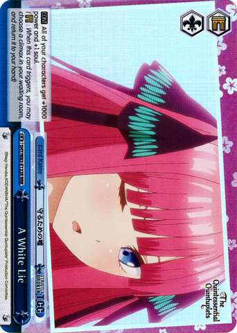 5HY/W83-E132R A White Lie (Foil) - The Quintessential Quintuplets English Weiss Schwarz Trading Card Game
