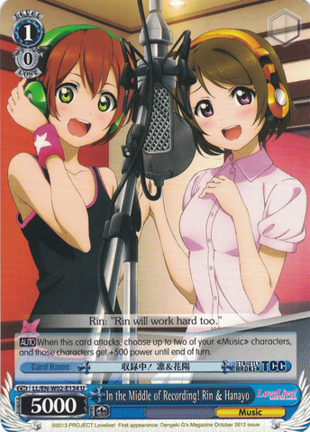 LL/EN-W02-E134 In the Middle of Recording! Rin & Hanayo - Love Live! DX Vol.2 English Weiss Schwarz Trading Card Game