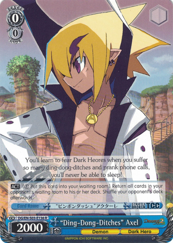 DG/EN-S03-E136 “Ding-Dong-Ditches” Axel - Disgaea English Weiss Schwarz Trading Card Game