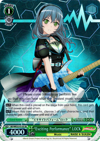 BD/WE32-E13S "Exciting Performance" LOCK (Foil) - Bang Dream! Girls Band Party! Premium Booster English Weiss Schwarz Trading Card Game