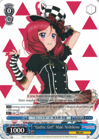 LL/EN-W02-E145 “Gothic Girl” Maki Nishikino - Love Live! DX Vol.2 English Weiss Schwarz Trading Card Game