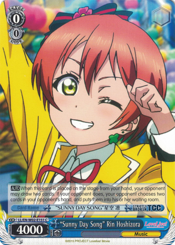 LL/EN-W02-E151 “Sunny Day Song” Rin Hoshizora - Love Live! DX Vol.2 English Weiss Schwarz Trading Card Game