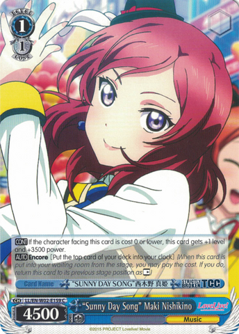 LL/EN-W02-E159 “Sunny Day Song” Maki Nishikino - Love Live! DX Vol.2 English Weiss Schwarz Trading Card Game