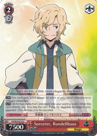 LH/SE20-E15 Sorcerer, Rundellhaus - LOG HORIZON Extra Booster English Weiss Schwarz Trading Card Game