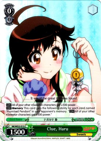 NK/WE22-E15 Clue, Haru (Foil) - NISEKOI -False Love- Extra Booster English Weiss Schwarz Trading Card Game