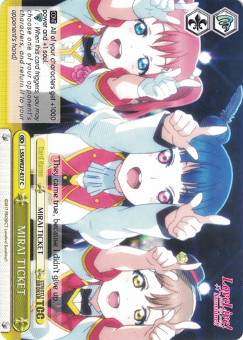 LSS/WE27-E17 MIRAI TICKET - Love Live! Sunshine!! Extra Booster English Weiss Schwarz Trading Card Game