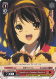 SY/WE09-E18 Haruhi at a Summer Festival - The Melancholy of Haruhi Suzumiya Extra Booster English Weiss Schwarz Trading Card Game