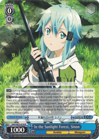SAO/SE23-E19 In the Sunlight Forest, Sinon - Sword Art Online II Extra Booster English Weiss Schwarz Trading Card Game