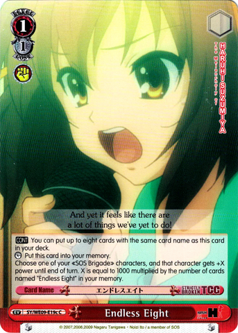 SY/WE09-E19c Endless Eight (Foil) - The Melancholy of Haruhi Suzumiya Extra Booster English Weiss Schwarz Trading Card Game