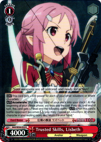 SAO/SE26-E23 Trusted Skills, Lisbeth (Foil) - Sword Art Online Ⅱ Vol.2 Extra Booster English Weiss Schwarz Trading Card Game