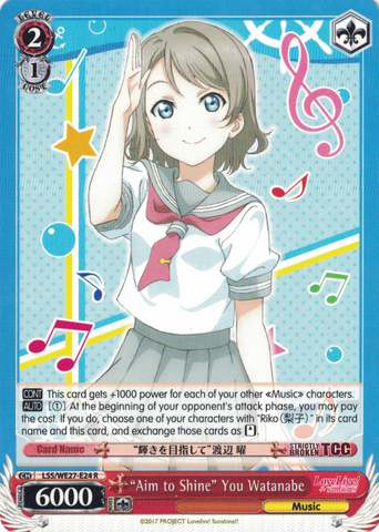LSS/WE27-E24 "Aim to Shine" You Watanabe - Love Live! Sunshine!! Extra Booster English Weiss Schwarz Trading Card Game