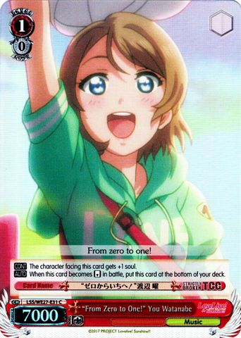 LSS/WE27-E31 "From Zero to One!" You Watanabe (Foil) - Love Live! Sunshine!! Extra Booster English Weiss Schwarz Trading Card Game