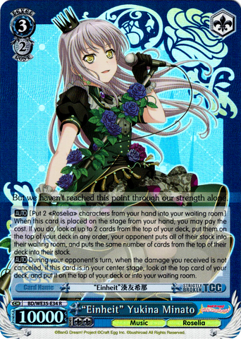 BD/WE35-E34 "Einheit" Yukina Minato (Foil) - Bang Dream! Poppin' Party X Roselia Extra Booster Weiss Schwarz English Trading Card Game