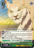RZ/SE35-E36 Feelings Toward Emilia, Puck - Re:ZERO -Starting Life in Another World- The Frozen Bond English Weiss Schwarz Trading Card Game