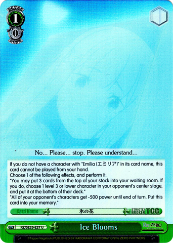RZ/SE35-E37 Ice Blooms (Foil) - Re:ZERO -Starting Life in Another World- The Frozen Bond English Weiss Schwarz Trading Card Game