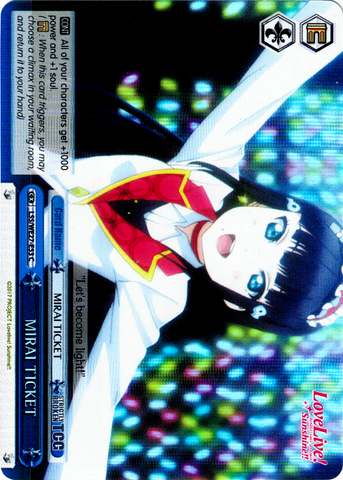 LSS/WE27-E53 MIRAI TICKET (Foil) - Love Live! Sunshine!! Extra Booster English Weiss Schwarz Trading Card Game