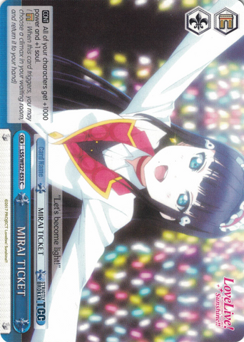 LSS/WE27-E53 MIRAI TICKET - Love Live! Sunshine!! Extra Booster English Weiss Schwarz Trading Card Game